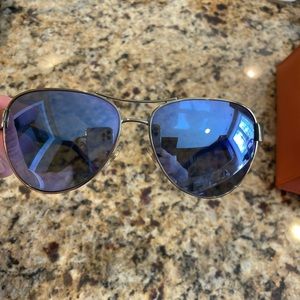 Tory Burch beautiful POLARIZED blue mirror frames . Worn a handful of times .